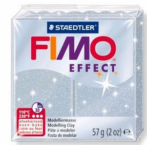 Fimo Soft Glitter Silver 56g
