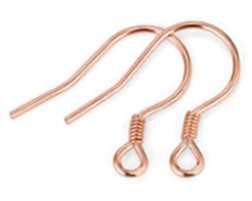 18mm Rose Gold Plated French Hook Earrings 