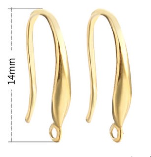925 Sterling Silver Gold Plated French Hook Earring