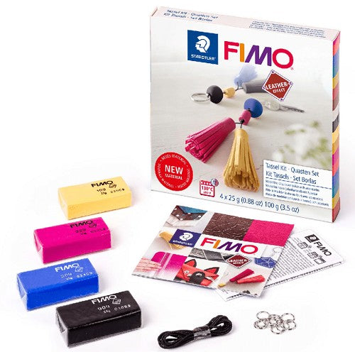 Fimo Leather-Effect DIY Tassel Set