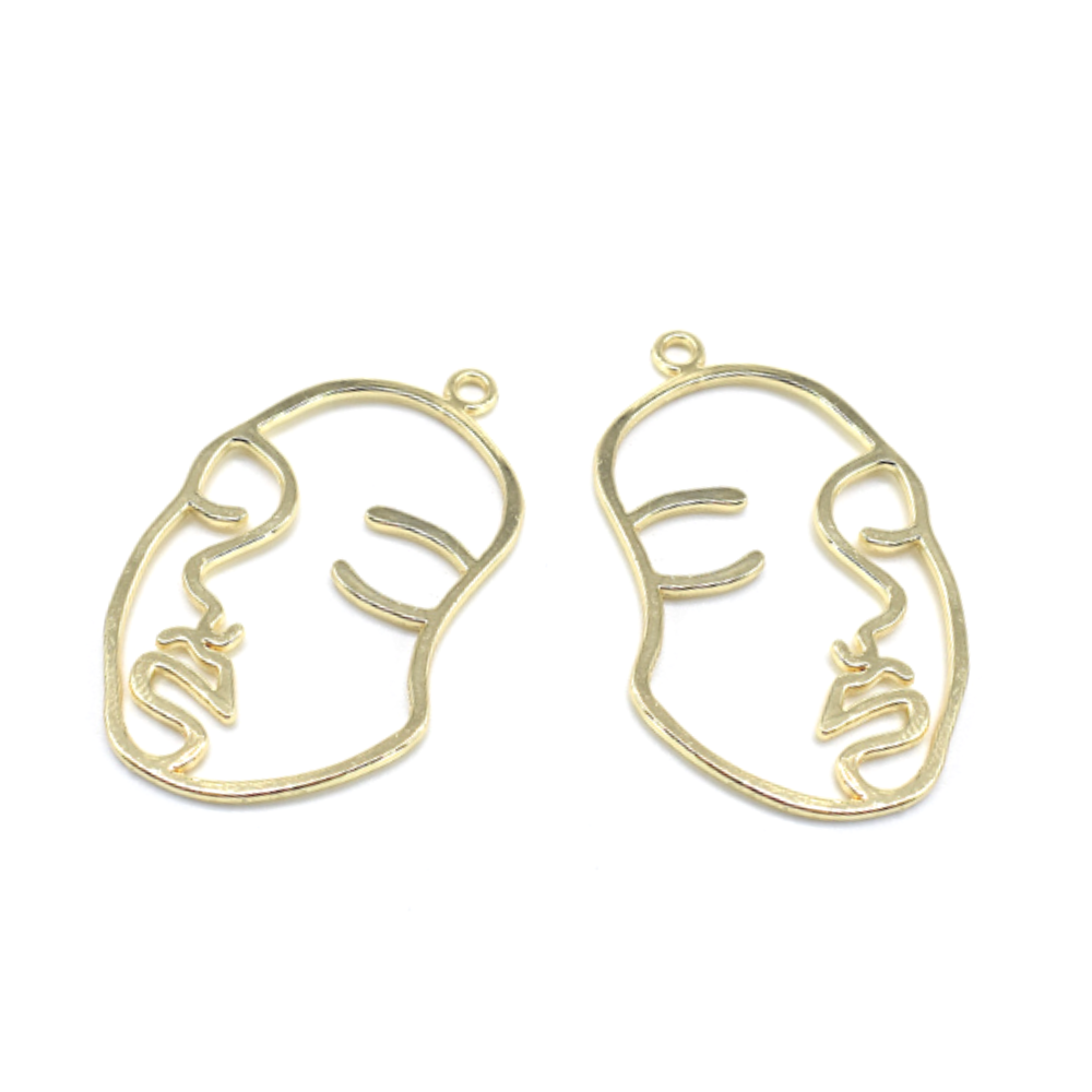 Abstract earrings face deals