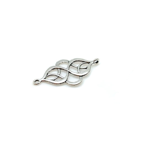 Silver Swirl Charm 6 Pieces