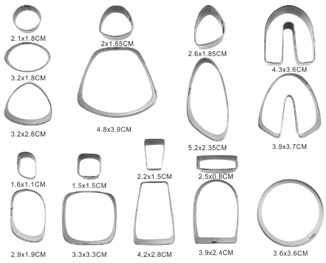 18 pieces Polymer Clay cutter set