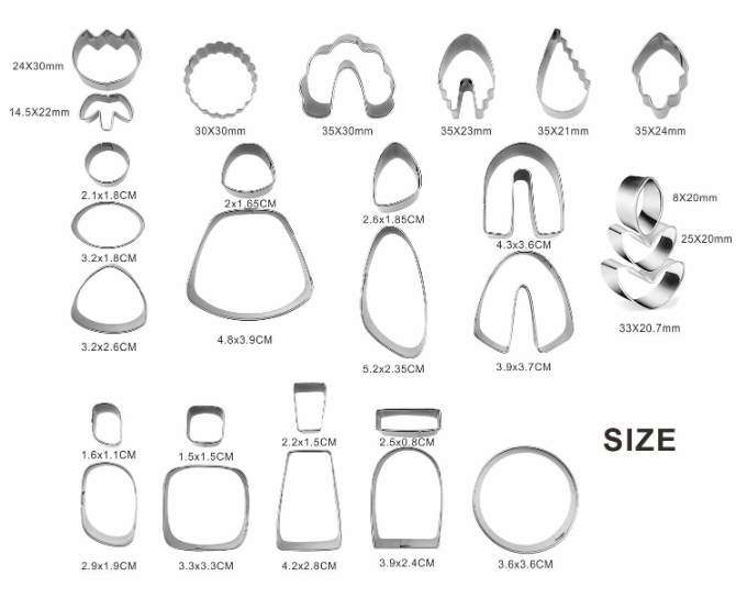28 pieces Polymer Clay Cutter Set