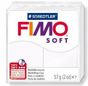 Fimo Soft Glitter White 56g