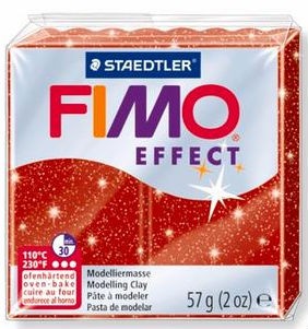  Fimo Soft Glitter Red 