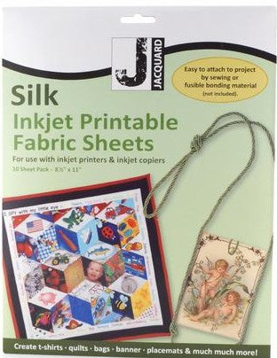 Jacquard Silk Inkjet Printable Fabric Sheets