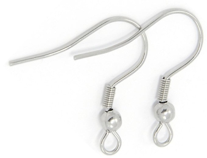 18mm Silver Stainless Steel French Hook Earrings 15 pairs
