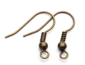 18mm Bronze Stainless Steel French Hook Earrings