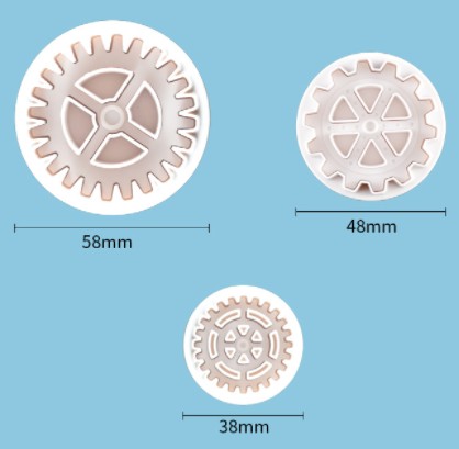 Polymer Clay Wheel Pattern Plunger Cutters Set