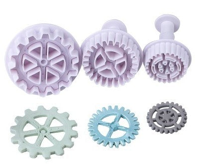 Polymer Clay Wheel Pattern Plunger Cutters Set